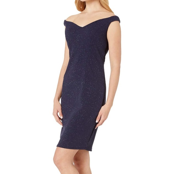 MARINA Short Bodycon Glitter dress - Picture 2 of 5